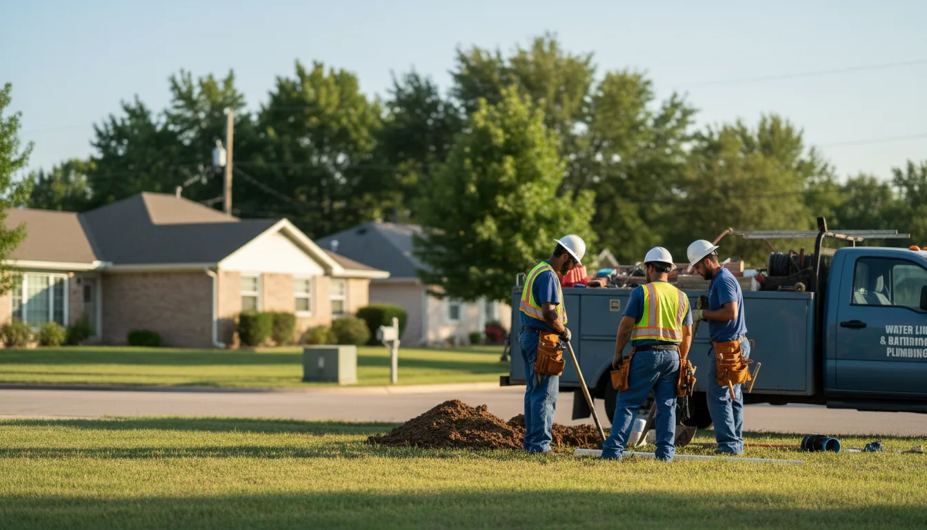 Residential water line and bathroom plumbing service in Palmyra, WI